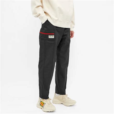 men's gucci label black long pants/trousers 604171-xdbch-1043|Gucci Pants for Men .